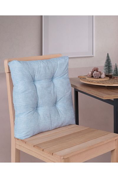 Misev Light Blue Fluffy Chair Cushion