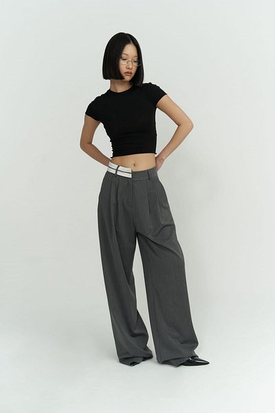 MAİ COLLECTİON Geräucherte Palazzo-Hose von Prato