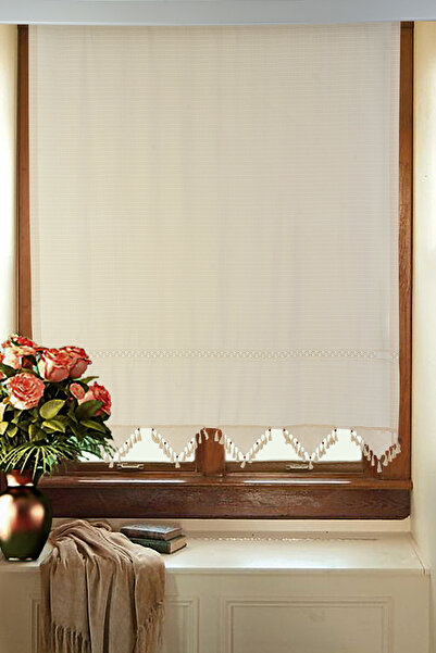 VANESSA PERDE %100 Pamuk Buldan Perdesi İnce Dantel Geçiş Yıkanmış Yumuşatılm...