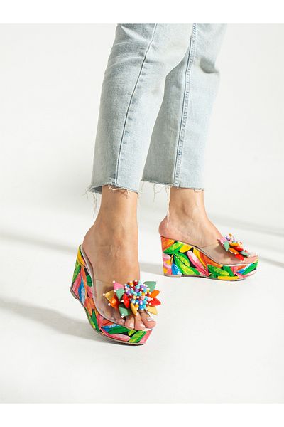 Alemdar Shoes Barevné dámské pantofle