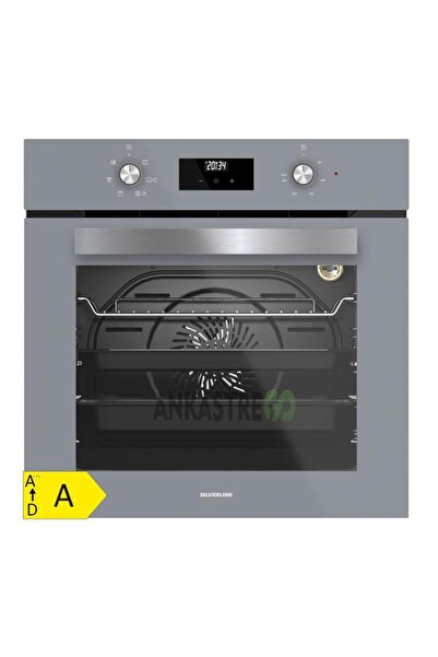 Silverline BO6502S02 - CS5429S01 - 3457 Soho 60 CM Gri Cam Ankastre Set