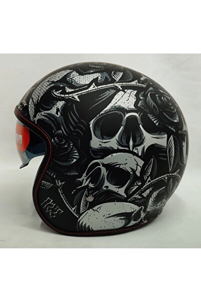 MT Le Mans 2 Sv Breakout B2 Mat Siyah Yarım Kask