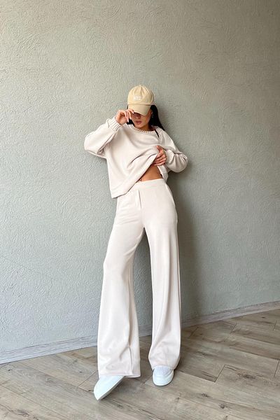 Seda Yalçın Atelier Beige Modal Pocket Detailed Trousers