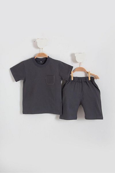 comotomo 2-5 Years Old Children's Top and Bottom Set with Summer Shorts
