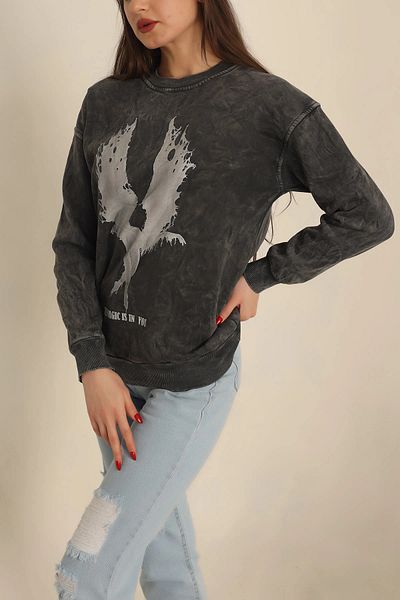 its AY shop Anthracite Raised Batik Wash Sweat