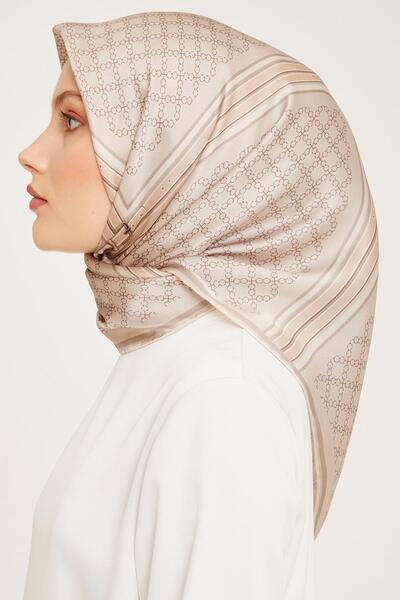 Armine Ipek Eşarp 9054d-19 - 2023 Kış Ipek Twill