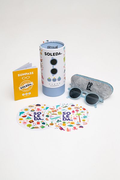 SOLEDA 6-12 Years Old Children's Sunglasses - Sky Blue