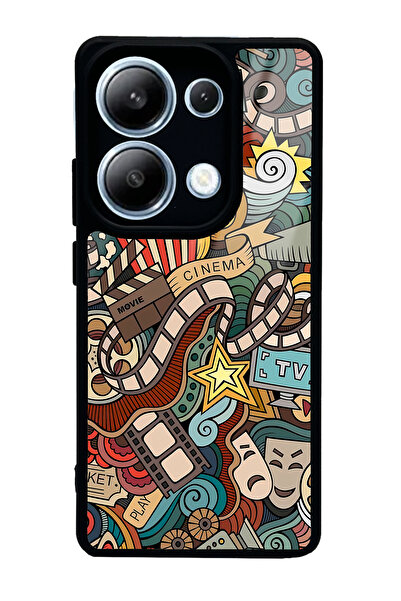 Spoyi Xiaomi Redmi Note 13 Pro 4G Retro Cinema Tasarımlı Glossy Telefon Kılıfı