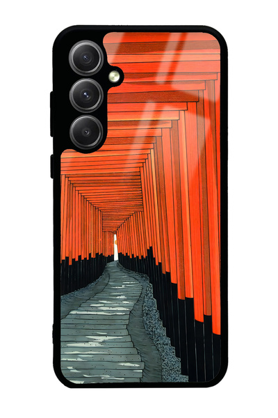 Spoyi Samsung A35 Glossy Phone Case with Pastel Windows Design