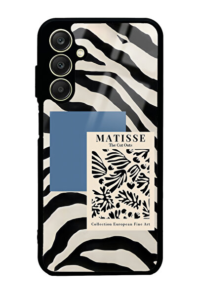 Spoyi Samsung A25 Zebra Matısse Tasarımlı Glossy Telefon Kılıfı