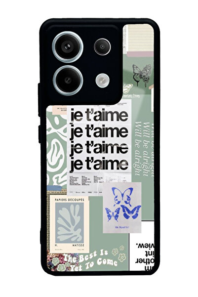 Spoyi Xiaomi Redmi Note 13 Pro 5G Je T'aime Tasarımlı Glossy Telefon Kılıfı