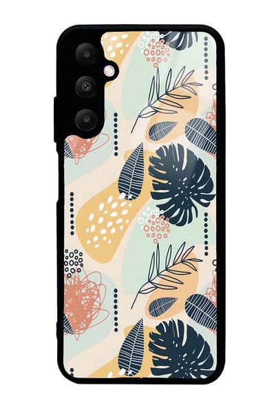 Spoyi Samsung A05S Glossy Phone Case with Retro Leaf Design
