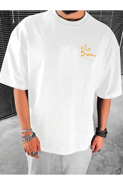 AFROGİYİM Μπλουζάκι Unisex The Dream Your Life Μπροστά και Πίσω με στάμπα Oversize