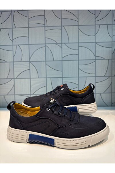 Anıl Ayakkabı Ayalp 2023 Чоловічі темно-сині нубокові ортопедичні повсякденні черевики