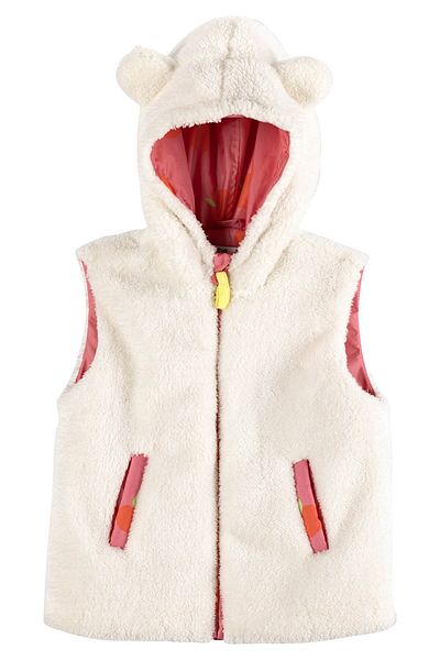 İdilbaby&Mamino IDILBABY&MAMINO Girl's Cream Lined Plush Vest