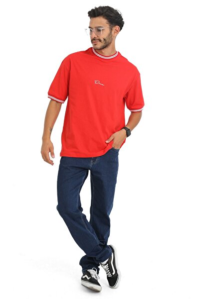 SELF CONTROL Unisex letnja majica sa širokim ovratnikom i detaljima, nova sezona