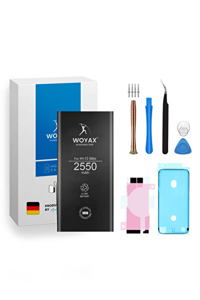woyax iPhone 13 Mini Premium Batarya 2550 mAh Yüksek Kapasite