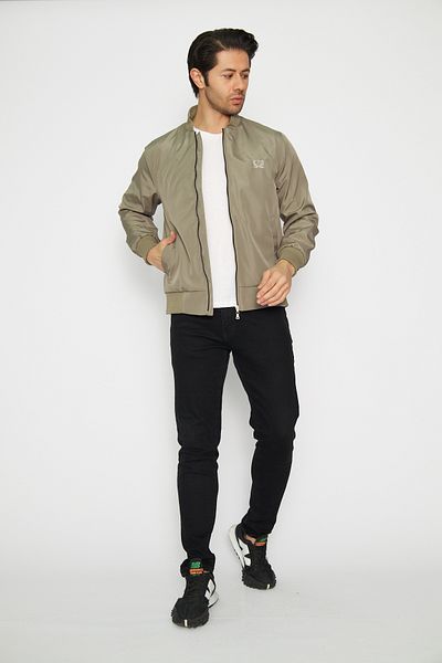 S&V TEKSTİL Men's Beige Summer Jacket with Elastic Sleeves