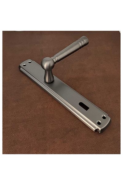 KOLDOOR Ottoman Smoked Bravo Mirrored Scoop Room Door Handle - 1 Set