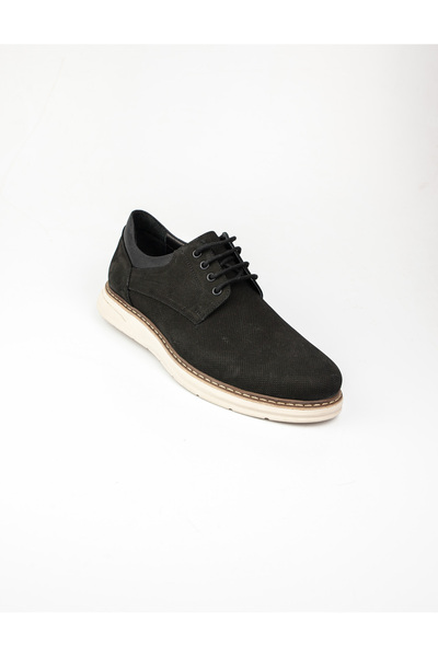 Nobel 4001 Чорні шкіряні чоловічі повсякденні черевики