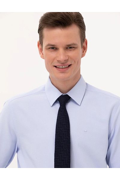 Pierre Cardin Ανδρικό πουκάμισο γαλάζιο Slim Fit