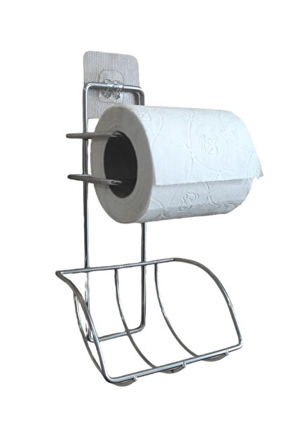 METALAY حامل ورق مرحاض قابل لإعادة التعبئة من الكروم - لاصق