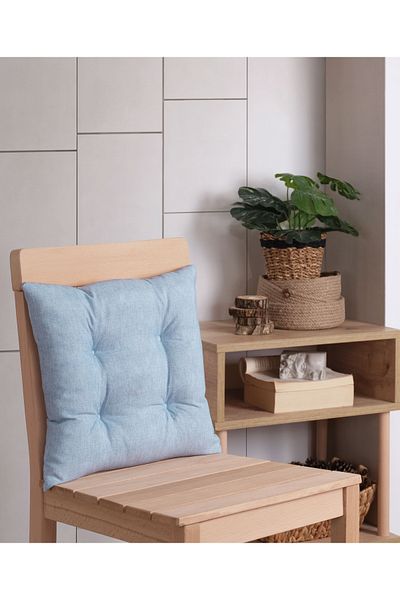 Misev Light Blue Chair Cushion