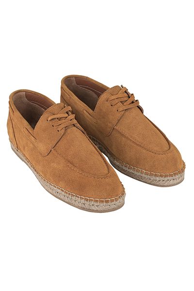 NOOSY Γνήσιο δέρμα Tan Suede Ανδρική Χειροποίητη Εσπαντρίγια
