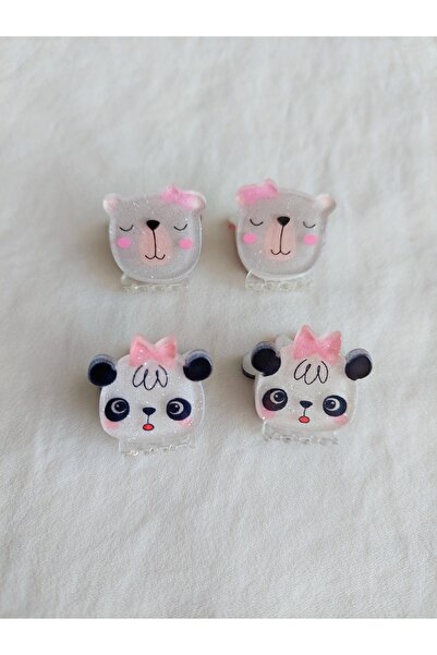 Beyaz Dükkan BEYAZDÜKKAN İTHAL FİGÜRLÜ MİNİ SİMLİ MANDAL TOKA 4 ADET