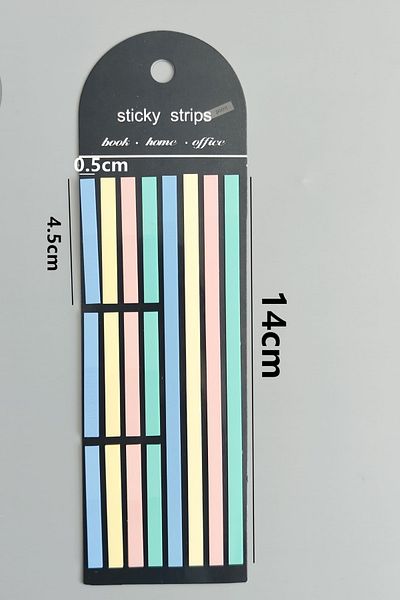 Mona Craftist Long Strip Semi-Transparent Adhesive Post It,Index,Sticker