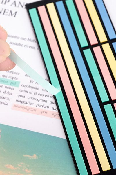 Mona Craftist Long Strip Semi-Transparent Adhesive Post It,Index,Sticker