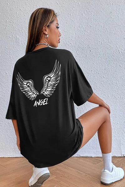 MODAGEN Μπλουζάκι Unisex Black Angel Printed