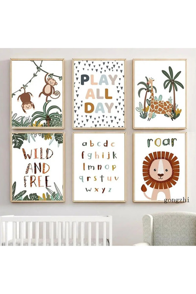 TRENDPOSTER Tutorial modern pentru masă de pictat din MDF din 6 piese pentru ...