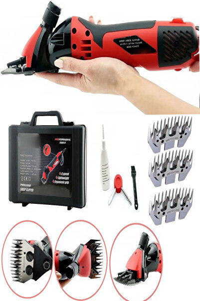 MOONSHOP Alman Design 4600 Watt Çift Metal Şanzuman Koyun Keçi Kirkma Kirpma ...