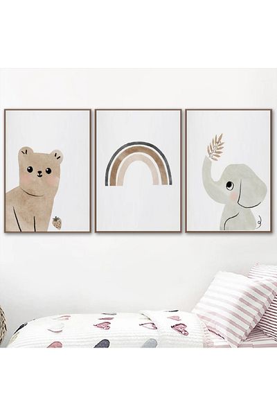 TRENDPOSTER Модерна самоучителска 3-частова MDF маса за детска стая