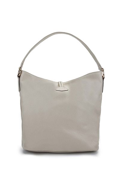 Tamer Tanca Women's Genuine Leather Beige Shoulder Bag