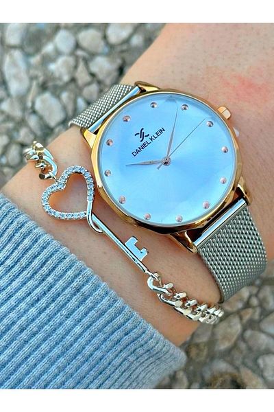 Daniel Klein Dk.ft.1.328 Steel Cord 30 Mt Water Resistant New Season Stylish Design Women's Wristwatch