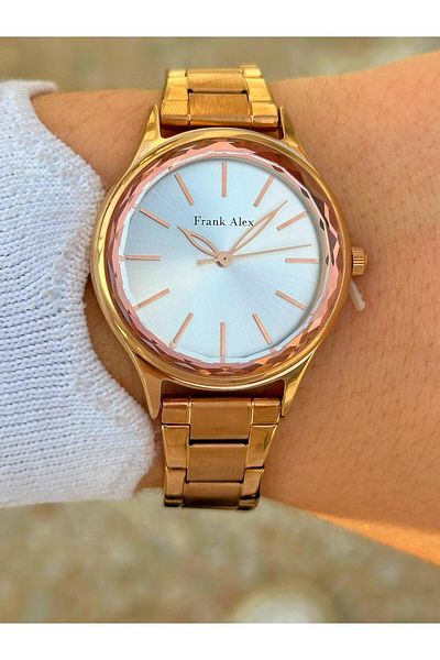 Frank Alex Fa.ft.1.117 Steel Cord 30 Mt Water Resistant New Season Stylish Design Women's Wristwatch