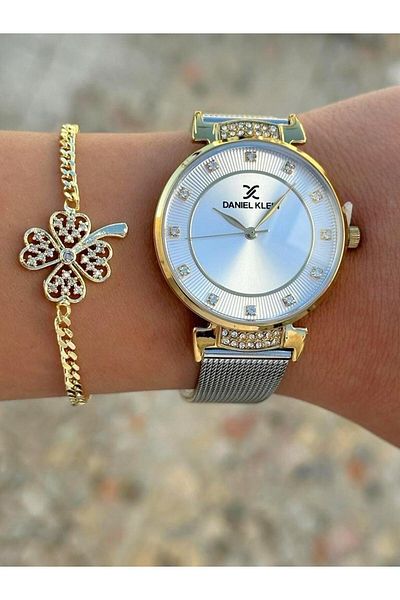 Daniel Klein Dk.ft.1.358 Steel Cord 30 Mt Water Resistant New Season Stylish Design Women's Wristwatch