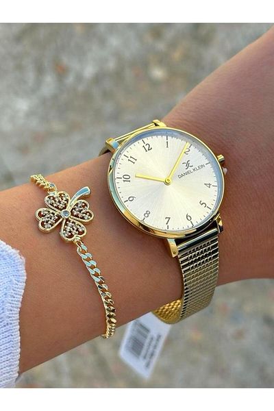 Daniel Klein Dk.ft.1.356 Steel Cord 30 Mt Water Resistant New Season Stylish Design Women's Wristwatch