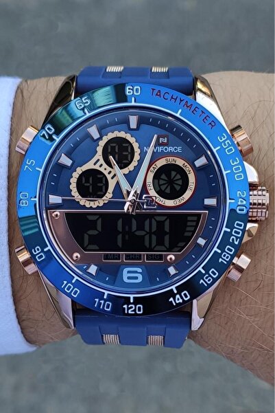 Naviforce Dijital Analog Lacivert Kayış Rosegold Kasa Spor Ve Şık Kullanıma U...