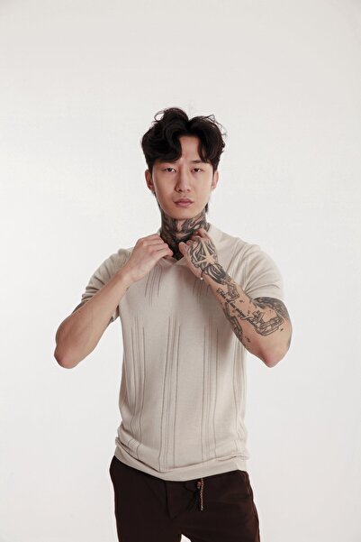 The Champ Clothing Polo Neck Men's Knitwear Knitted T-shirt