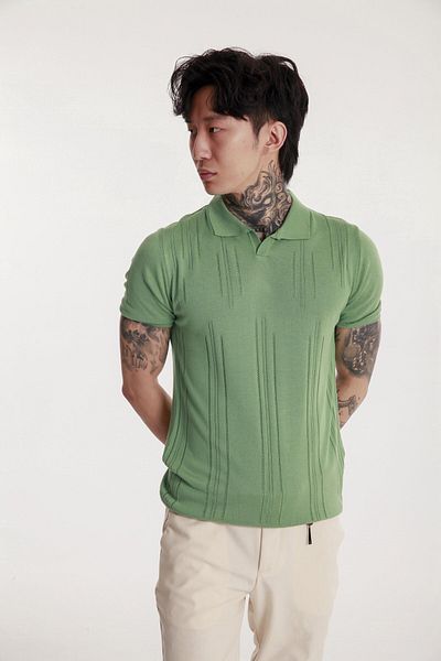 The Champ Clothing Ανδρικό πλεκτό μπλουζάκι Polo Neck