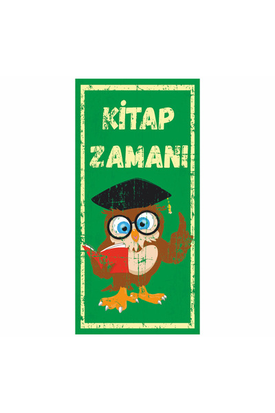 Hayat Poster kitap okuma zamanı. bilge baykuş ev dekorasyon tablo mini retro ahşap poster