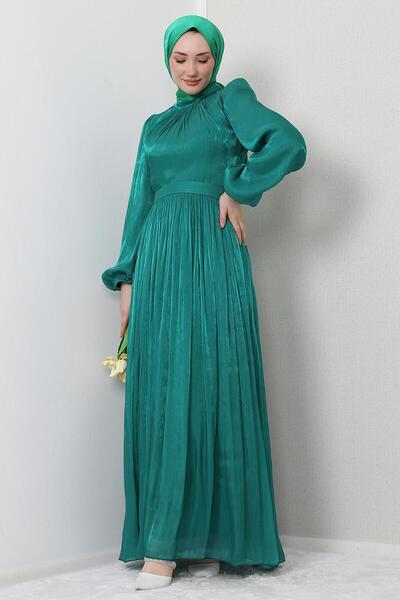 GİZ AGİYİM Φόρεμα Biray Hijab Πράσινο