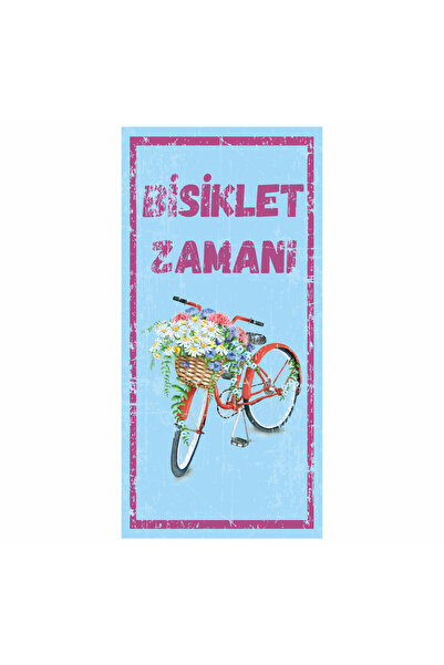 Hayat Poster bicicletă timp vintage bicicletă flori decor acasă pictură mini retro poster din lemn