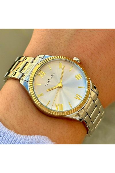 Frank Alex Fa.ft.1.131 Steel Cord 30 Mt Water Resistant New Season Stylish Design Women's Wristwatch