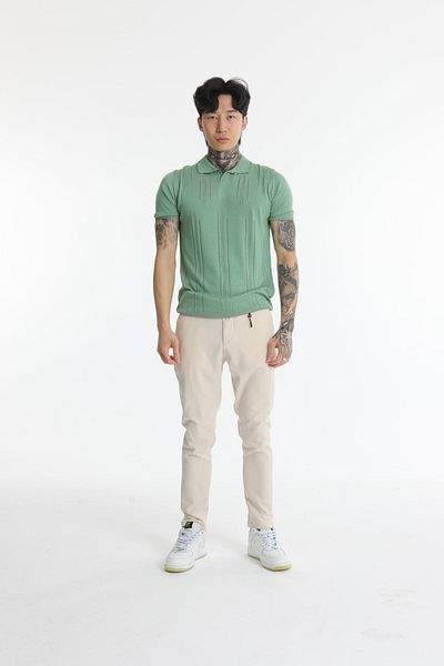 The Champ Clothing Ανδρικό πλεκτό μπλουζάκι Polo Neck