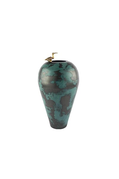 Mikasa Moor Gold Kuş Yeşil Desenli Vazo 45cm