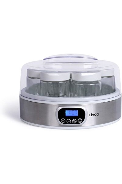 LİVOO DOP216 Yoğurt Makinesi 7 Bardak Kapasiteli (200ml), 18W Güç Otomatik Ka...